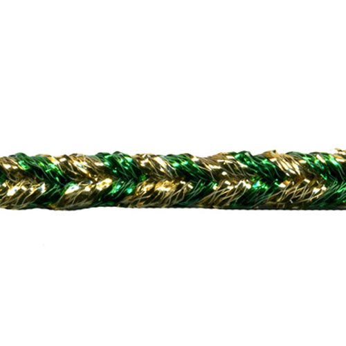 75122 Braid Metallic 4mm Lurex Green Lurex Gold