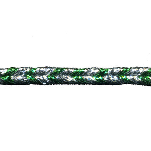 75124 Braid Metallic 4mm Lurex Green Lurex Silver