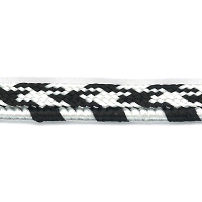 75266 Bias Piping 8mm Black White