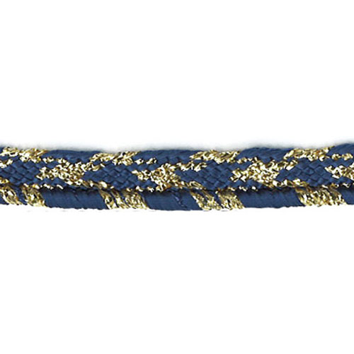 75290 Bias Piping 8mm Gold Navy