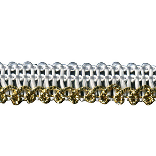 75298 Braid 10mm White Gold Lurex
