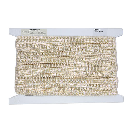 75548 Sullivans 12mm Rayon Braid - Cream   30mts