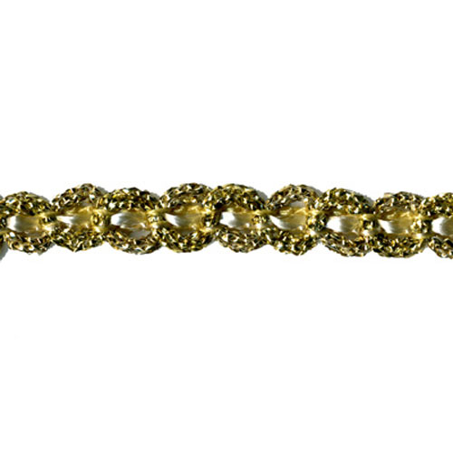 75585 Braid 7mm Lurex Gold Cream