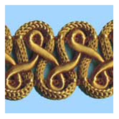 75751 Braid Gothic 18mm Old Gold