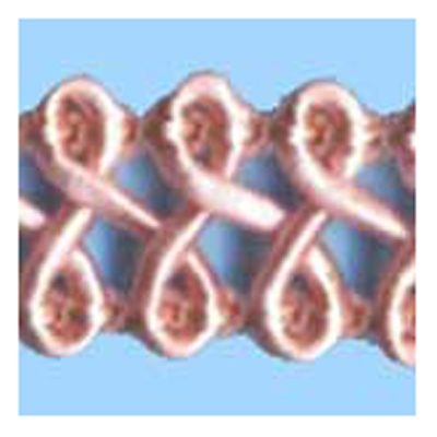 76244 Braid Gimp Crochet 8mm Light Pink