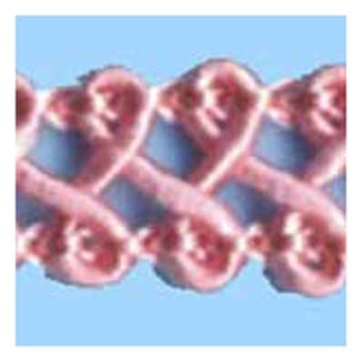 76245 Braid Gimp Crochet 8mm Pink