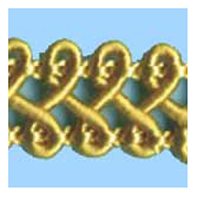 76252 Braid Gimp Crochet 8mm Harvest Gold