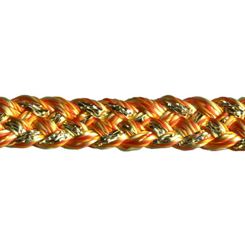 76328 Braid Plaited 8mm Orange Yellow Gold