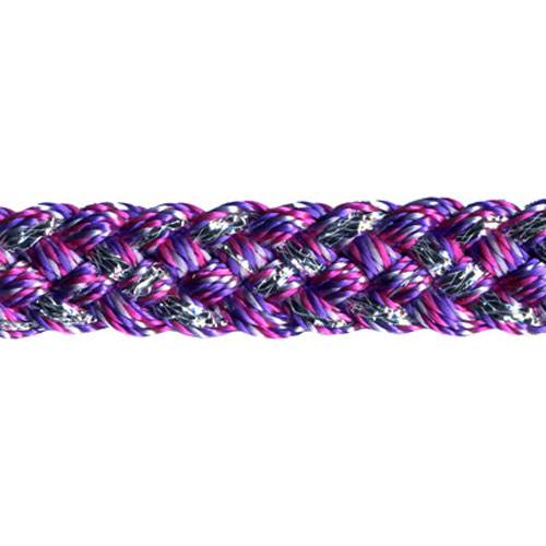 76330 Braid Plaited 8mm Pink Purple Silver
