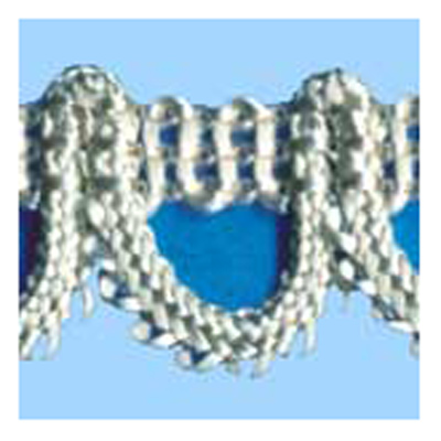 76418 Braid Looped 15mm Silver Grey