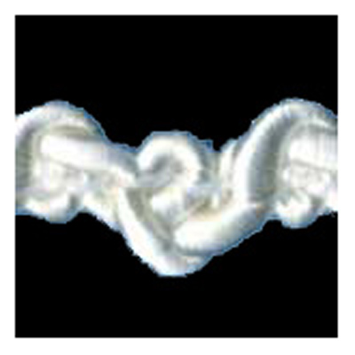 76514 Braid Crochet 10mm Bridal White