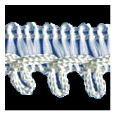 76567 Braid Looped Edge 18mm Bridal White
