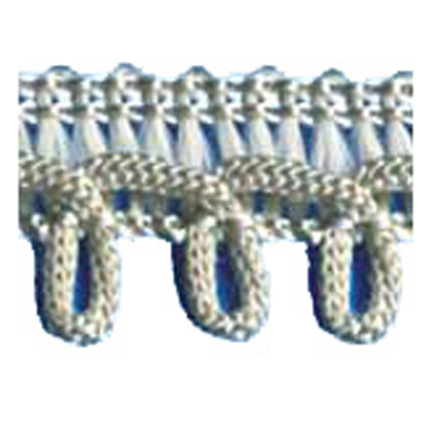 76596 Braid Looped Edge 18mm Silver Grey