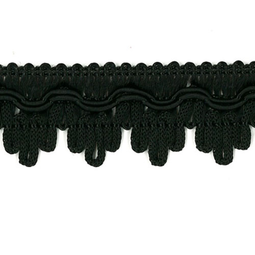 77317 Braid Scalloped 30mm Black