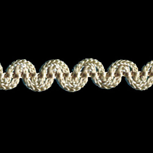 77366 Braid Ric Rac Crochet 6mm French Cream