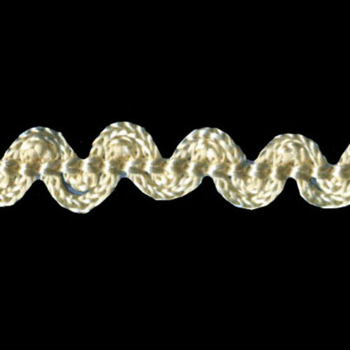 77367 Braid Ric Rac Crochet 6mm Wheat