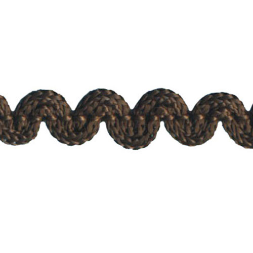77369 Braid Ric Rac Crochet 6mm Brown