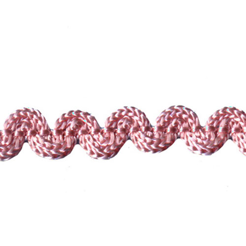 77374 Braid Ric Rac Crochet 6mm Pink
