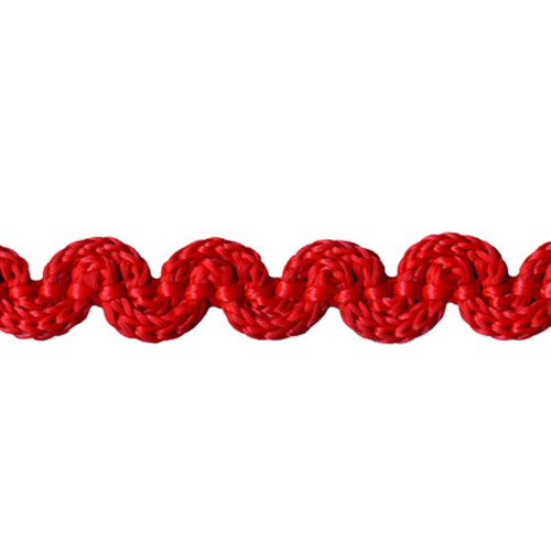 77375 Braid Ric Rac Crochet 6mm Atom Red