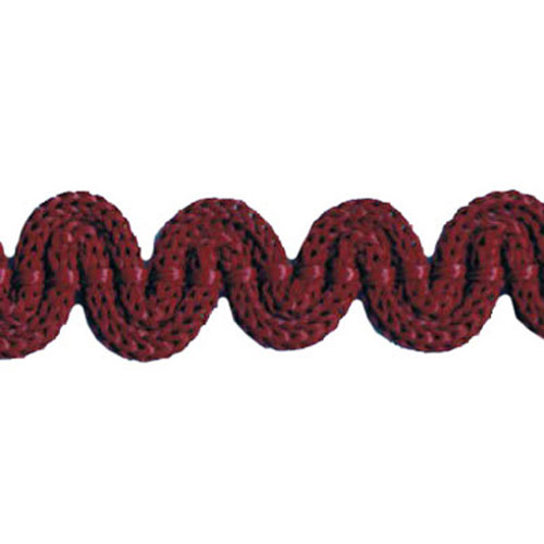 77377 Braid Ric Rac Crochet 6mm Burgundy