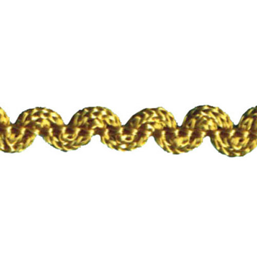 77381 Braid Ric Rac Crochet 6mm Harvest Gold