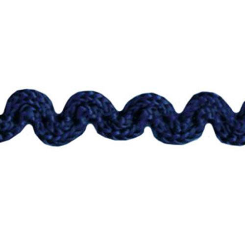 77390 Braid Ric Rac Crochet 6mm Navy