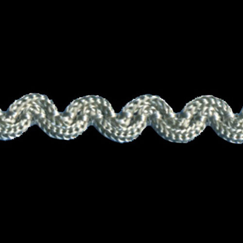 77391 Braid Ric Rac Crochet 6mm Silver Grey