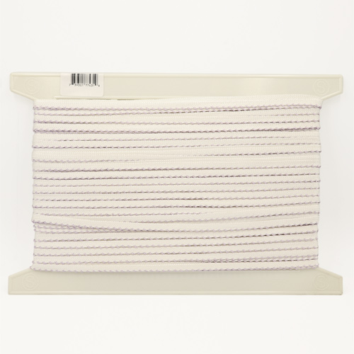 77431 Braid Piping 8mm White Lilac Edge