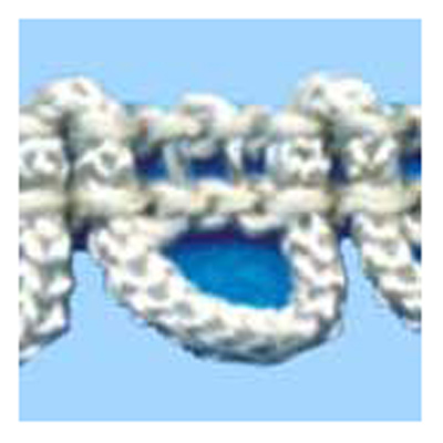 77497 Braid Looped 10mm Silver Grey