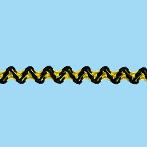 77622 Braid Ric Rac Black Gold