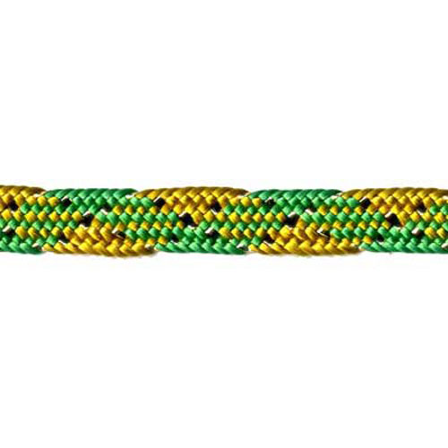 77629 Braid Flat 6mm Green Gold Lurex Gold