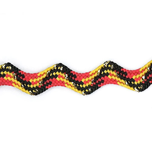 77630 Braid Ric Rac 12mm Red Gold Black
