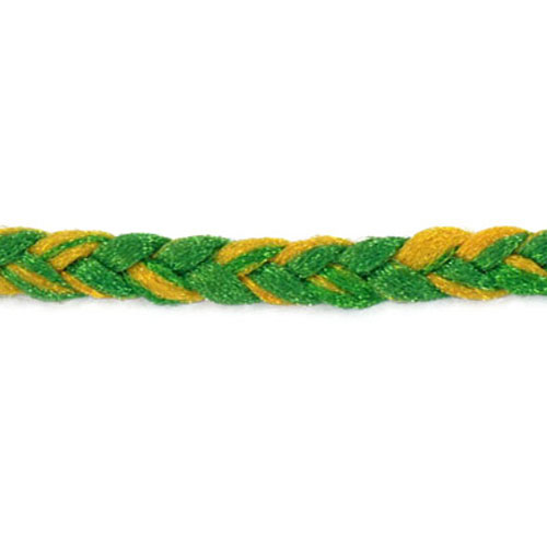 77638 Braid Plaited 7mm Green Gold