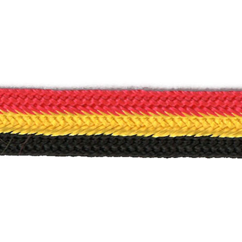 77640 Braid Flat 12mm Red Gold Black