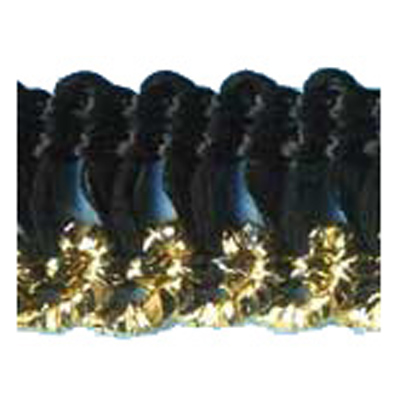 77722 Braid 10mm Black Gold Lurex