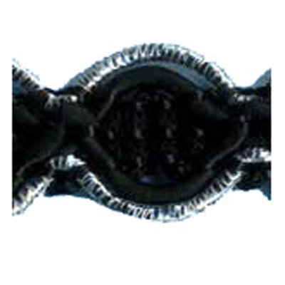 77724 Braid 12mm Black Silver Lurex