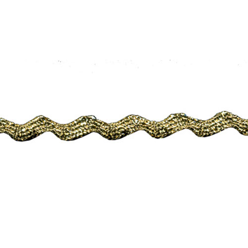 77766 Braid Ric Rac 3mm Gold Lurex