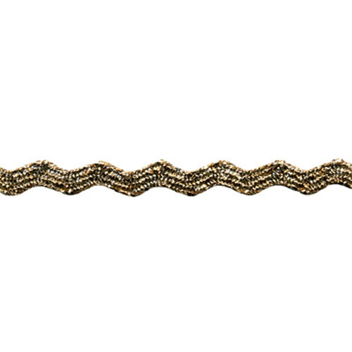 77768 Braid Ric Rac 6mm Gold Lurex