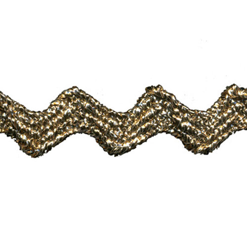 77772 Braid Ric Rac 13mm Gold Lurex