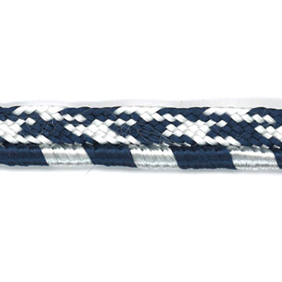 77830 Bias Piping 9mm Navy White
