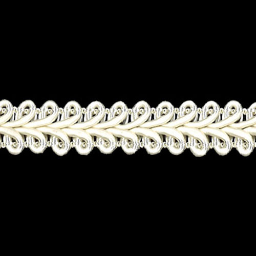 78067 Braid Gimp 12mm Bridal White