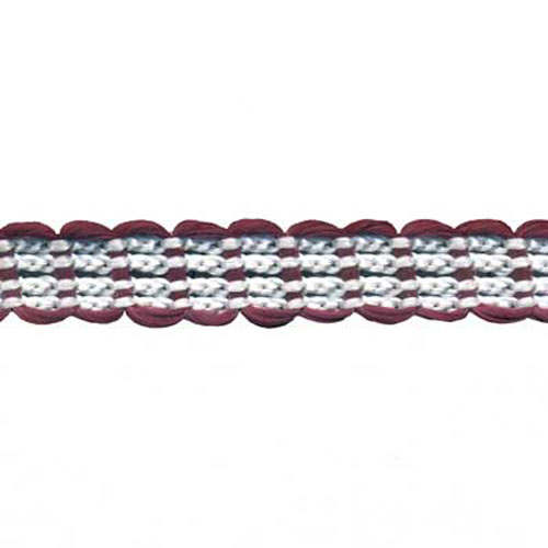 78515 Braid White Burgundy