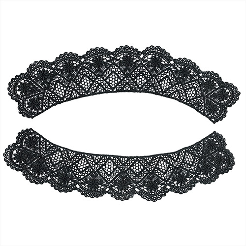 79008 Guipure Collar Black