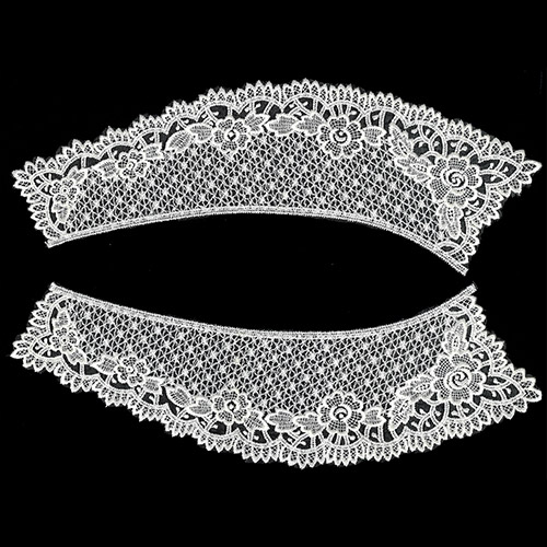 79016 Embroidered Collar White