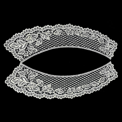 79022 Embroidered Collar White