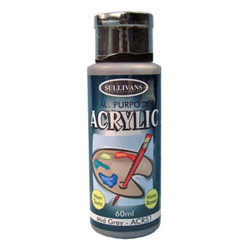 79601 Acrylic Paint 60ml Mid Grey
