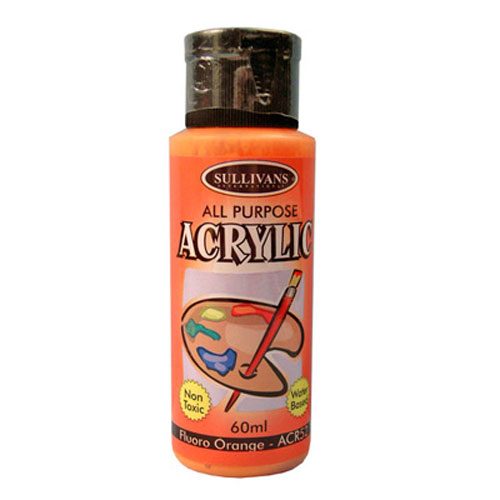 79602 Acrylic Paint 60ml Fluro Orange