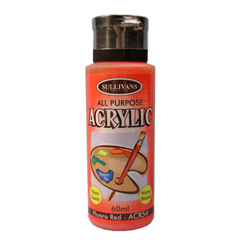79604 Acrylic Paint 60ml Fluro Red