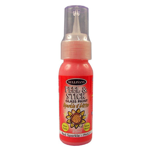 79639 Paint Peel & Stick Glass 40ml Red Sparkle