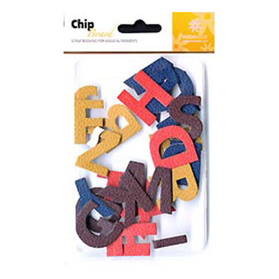 79737 Chipboard Alphabet Upper Case Leather